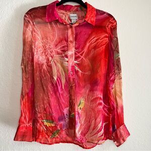 Chicos button down top 🌺 silk blend 🌺 Size 0 (small or size 4)